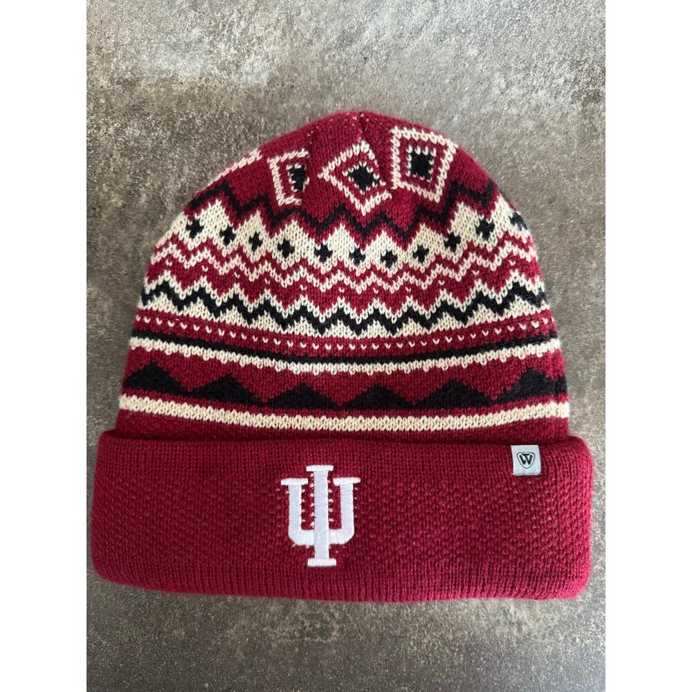 Indiana University Hoosiers IU Winter Beanie Hat Cap Stitched IU Logo NCAA